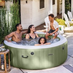 Spa gonflable INTEX - Olive - 196 x 196 x 71 cm - 4 places - Rond - 28