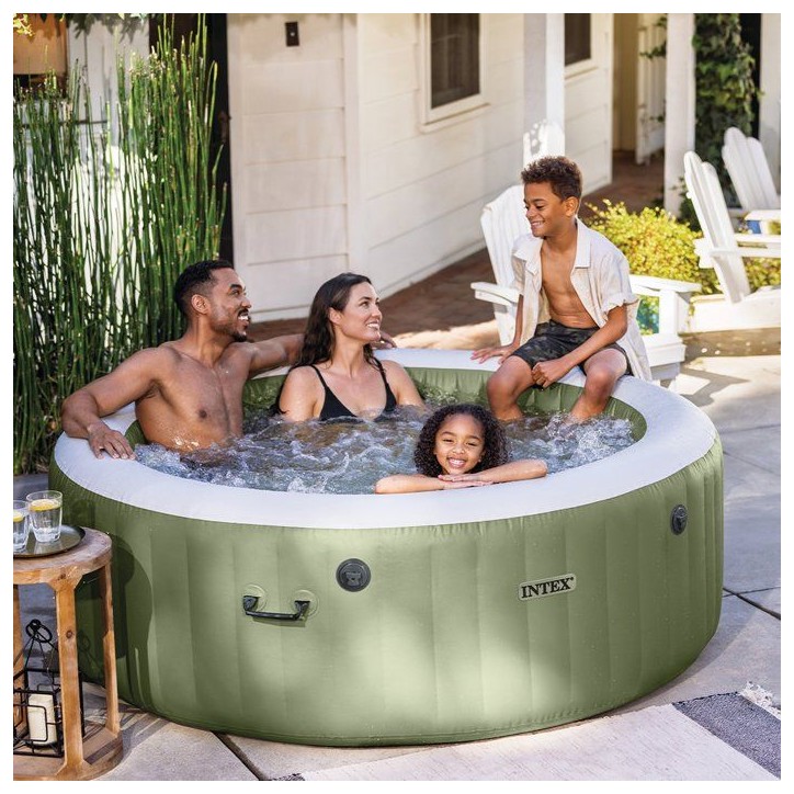 Spa gonflable INTEX - Olive - 196 x 196 x 71 cm - 4 places - Rond - 28426NP