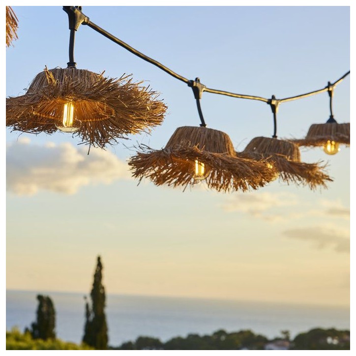 Guirlande extérieure - LUMISKY - TAHITI LIGHT CONNECTABLE - 7 ampoules LED filament E27 - Blanc chaud - 6 m Guirlande extérieure - LUMISKY - TAHITI LIGHT CONNECTABLE - 7 ampoules LED filament E27 - Blanc chaud - 6 m
