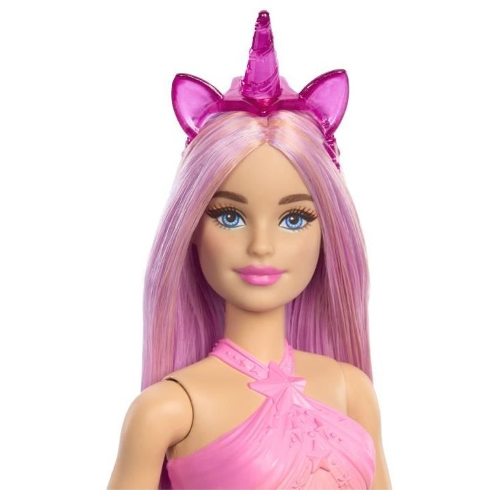 Barbie-Poupées Licorne avec cheveux fantaisie et tenues effet dégradé HRR13