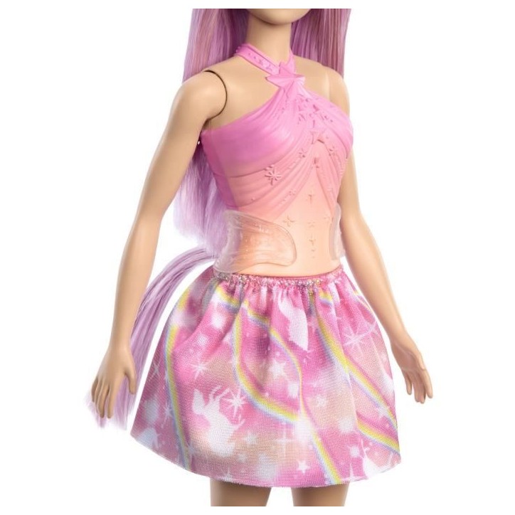 Barbie-Poupées Licorne avec cheveux fantaisie et tenues effet dégradé HRR13