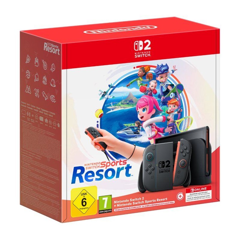 Console Nintendo Switch 2 • Bleu Clair & Rouge Clair + Nintendo Swit