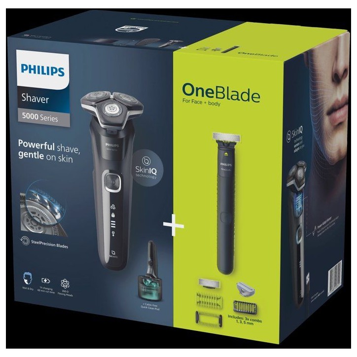 Rasoir électrique - PHILIPS - S5898/79 - Wet & Dry - SteelPrecision - 60 min autonomie Rasoir électrique - PHILIPS - S5898/79 - Wet & Dry - SteelPrecision - 60 min autonomie