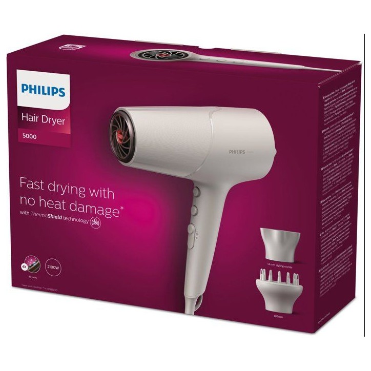 Seche-cheveux - PHILIPS - BHD501/20 - ThermoShield - diffuseur - 2100 W Seche-cheveux - PHILIPS - BHD501/20 - ThermoShield - diffuseur - 2100 W