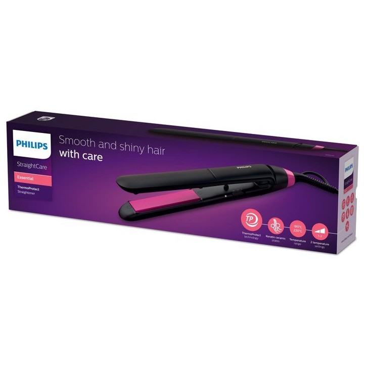 Lisseur - PHILIPS - BHS375/00 - plaques kératine céramique - 230°C - chauffe rapide Lisseur - PHILIPS - BHS375/00 - plaques kératine céramique - 230°C - chauffe rapide