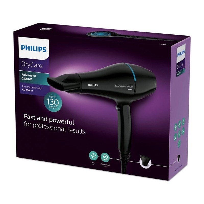 Seche-cheveux - PHILIPS - BHD272/00 - DryCare Pro - 2100 W - moteur AC