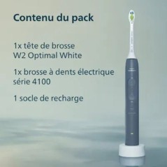 Brosse a dents électrique sonique - PHILIPS - HX4041/48 - Série 4100 - bleue - rechargeable