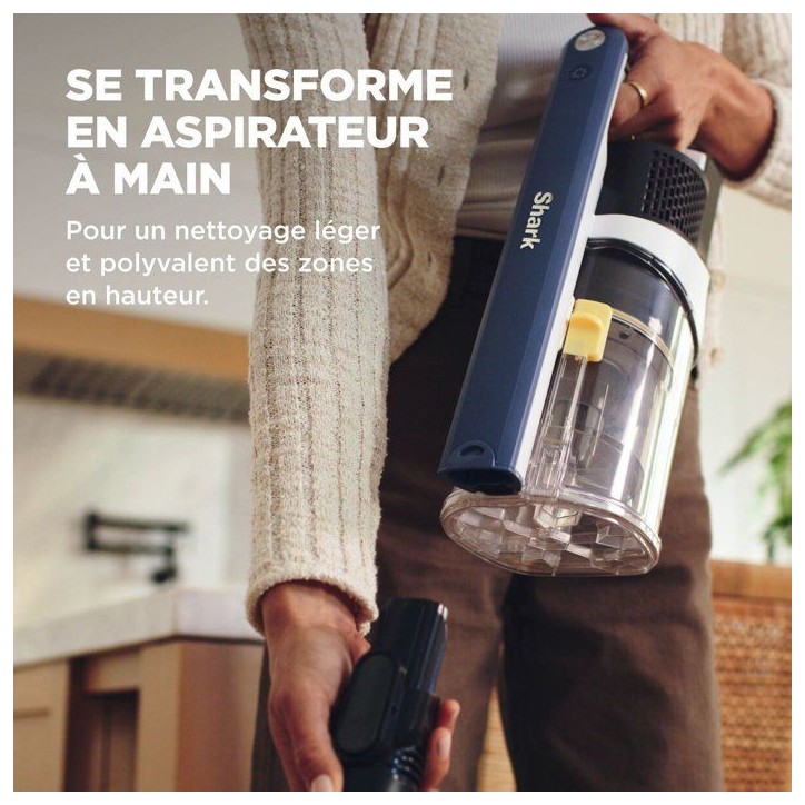 Aspirateur balai sans fil - SHARK IY143HEU - FloorDetect - Jusqu'a 40 min d'autonomie - Anti-emmelement - Filtre HEPA Aspirateur balai sans fil - SHARK IY143HEU - FloorDetect - Jusqu'a 40 min d'autonomie - Anti-emmelement - Filtre HEPA