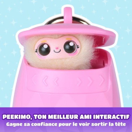 Peekimo Violet - SPINMASTER - Animal interactif et accessoire a porter - Plus de 100 sons & réactions - A Partir De 5 Ans