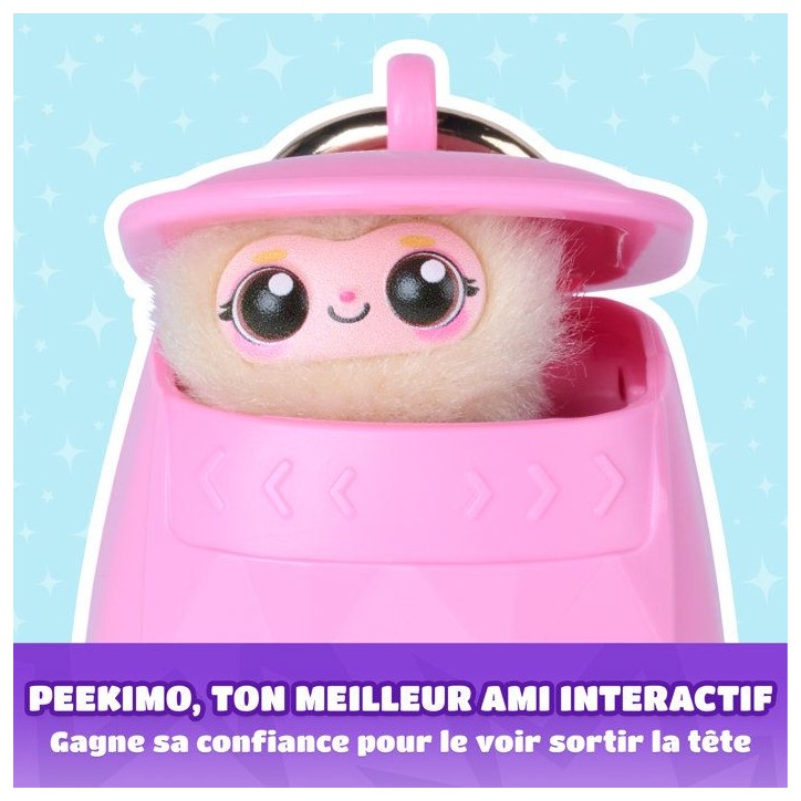 Peekimo Violet - SPINMASTER - Animal interactif et accessoire a porter - Plus de 100 sons & réactions - A Partir De 5 Ans Peekimo Violet - SPINMASTER - Animal interactif et accessoire a porter - Plus de 100 sons & réactions - A Partir De 5 Ans
