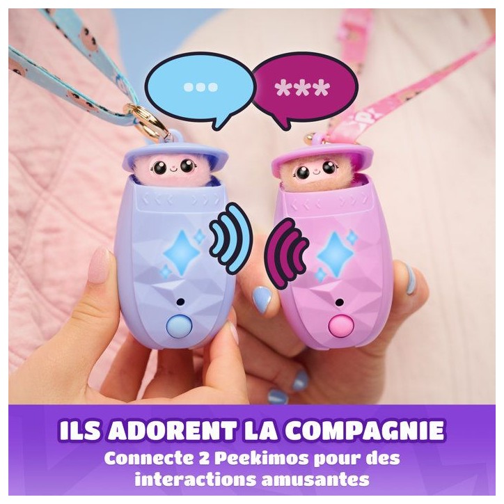 Peekimo Violet - SPINMASTER - Animal interactif et accessoire a porter - Plus de 100 sons & réactions - A Partir De 5 Ans Peekimo Violet - SPINMASTER - Animal interactif et accessoire a porter - Plus de 100 sons & réactions - A Partir De 5 Ans