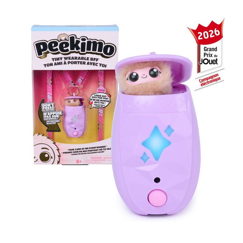 Peekimo Violet - SPINMASTER - Animal interactif et accessoire a porter