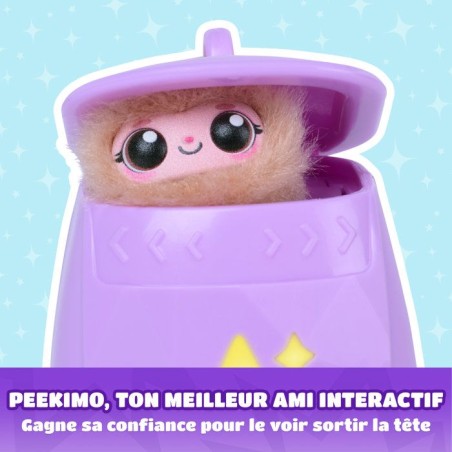 Peekimo Violet - SPINMASTER - Animal interactif et accessoire a porter - Plus de 100 sons & réactions - A Partir De 5 Ans
