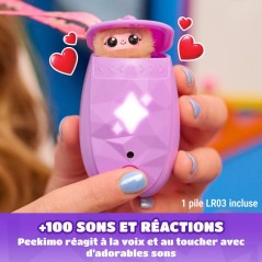 Peekimo Violet - SPINMASTER - Animal interactif et accessoire a porter