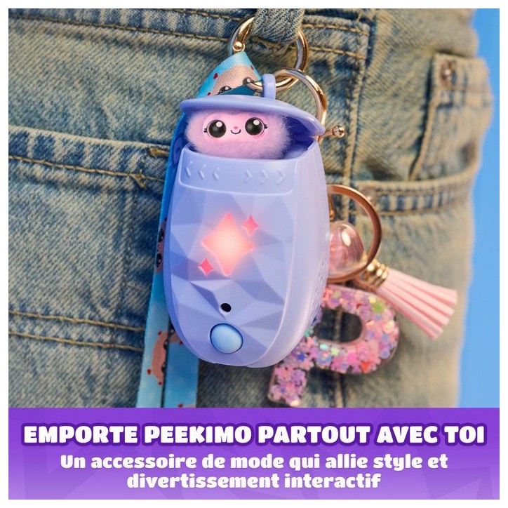 Peekimo Violet - SPINMASTER - Animal interactif et accessoire a porter - Plus de 100 sons & réactions - A Partir De 5 Ans Peekimo Violet - SPINMASTER - Animal interactif et accessoire a porter - Plus de 100 sons & réactions - A Partir De 5 Ans
