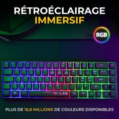 Pack Gamer 2-en-1 sans fil - THE G-LAB - COMBO HYDRO - Clavier membran
