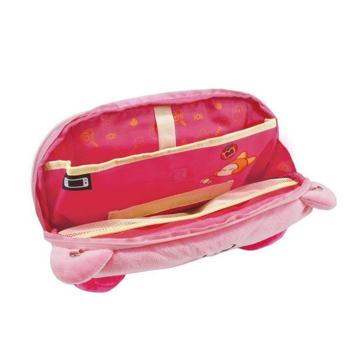 Pochette peluche Plush Pouch - HORI - Kirby Nintendo Switch 2 - Protection console - Rangement accessoires et jeux - Rose