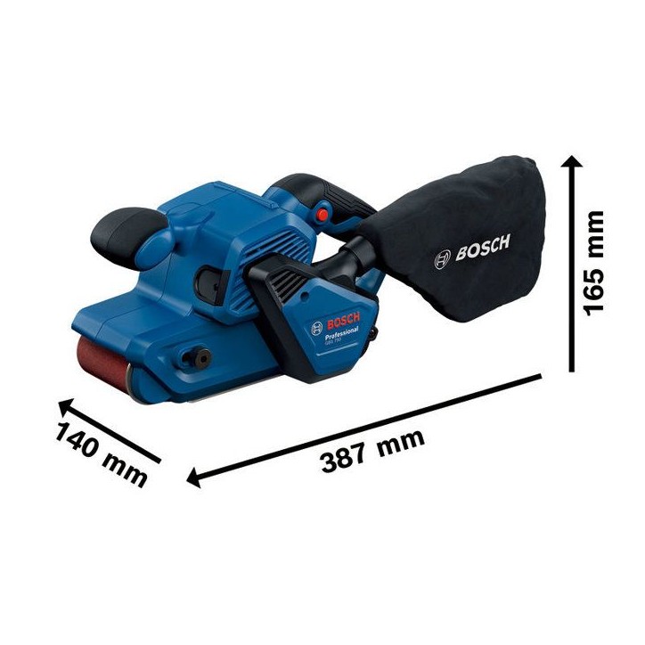 Ponceuse à bande filaire BOSCH PROFESSIONAL - GBS 750 - 230V - 850W - 200 – 420 m/min - Bande abrasive + sac poussières Ponceuse à bande filaire BOSCH PROFESSIONAL - GBS 750 - 230V - 850W - 200 – 420 m/min - Bande abrasive + sac poussières