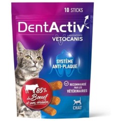 DentActiv - 10 Bâtonnets - VETOCANIS - Hygiène Bucco-Dentaire au Bœ