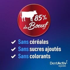 DentActiv - 10 Bâtonnets - VETOCANIS - Hygiène Bucco-Dentaire au Bœ