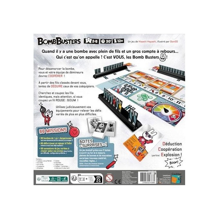 COCKTAIL GAMES – Bomb busters – jeu coopératif déduction – dès 12 ans – 2 à 5 joueurs – 30 minutes – en françai COCKTAIL GAMES – Bomb busters – jeu coopératif déduction – dès 12 ans – 2 à 5 joueurs – 30 minutes – en françai