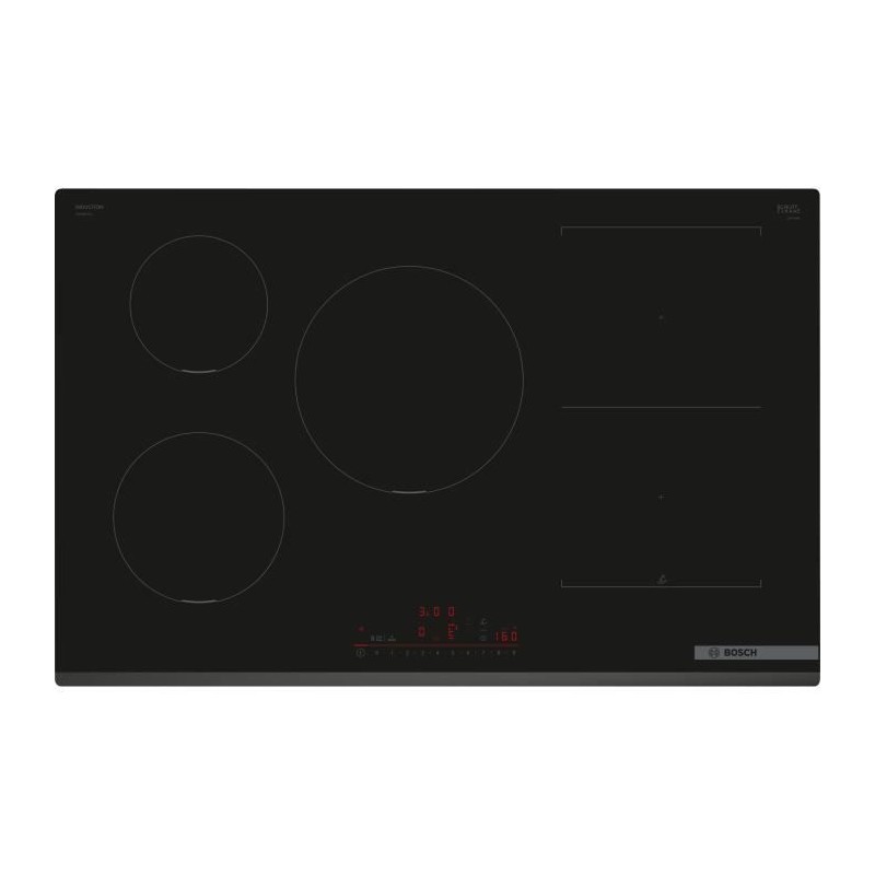 Table induction grande largeur BOSCH - 5 foyers - L80 x P52 cm - PVW83