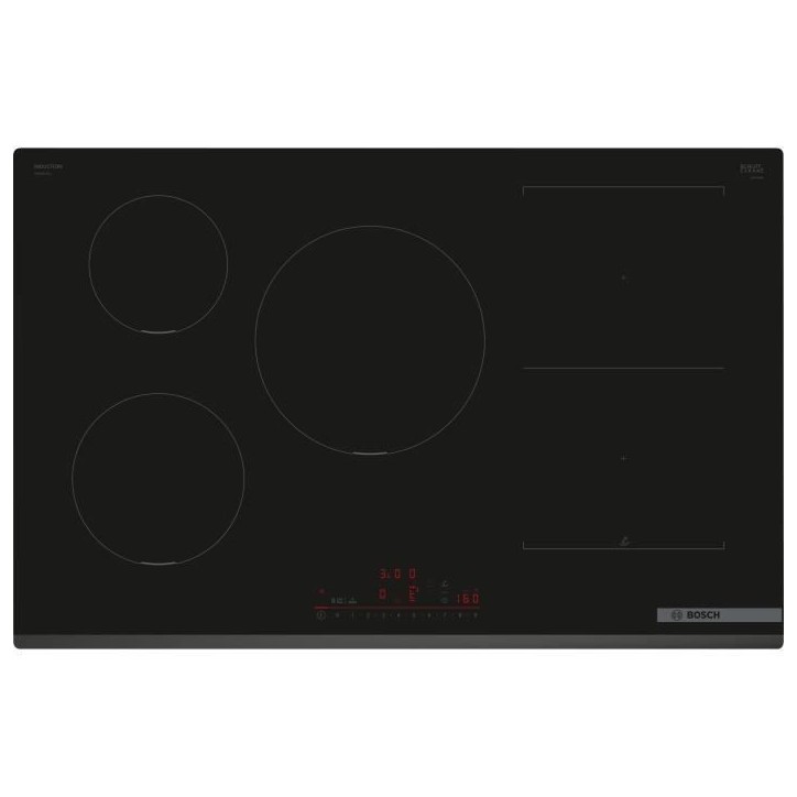 Table induction grande largeur BOSCH - 5 foyers - L80 x P52 cm - PVW831HC1E Table induction grande largeur BOSCH - 5 foyers - L80 x P52 cm - PVW831HC1E