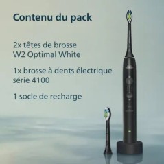 Brosse à dents électrique sonique - PHILIPS - HX4042/52 - Série 4100 - noire - rechargeable