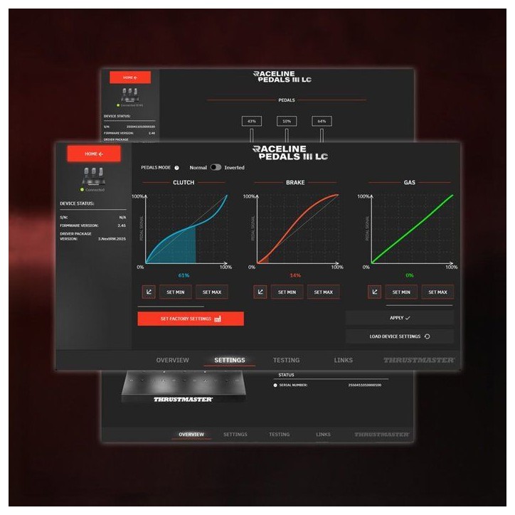 Kit pédalier complet - THRUSTMASTER - Raceline LC upgrade WW - Multiplatforme - 100% métal - Entièrement modulaire - Noir et