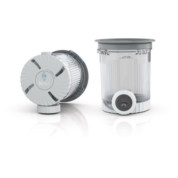 Lot de 2 Pots avec Couvercles et Embouts de Rechange NINJA – Compatible Swirl by CREAMi NC701EU