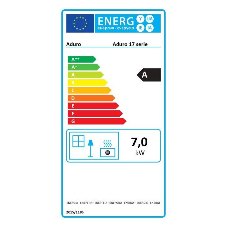 Poêle à bois - ADURO - 17 - 7 kW