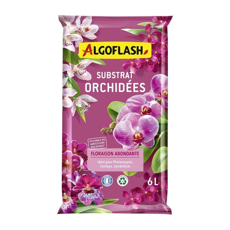 Terreau - ALGOFLASH - Orchidées - 6 L