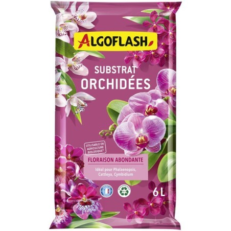 Terreau - ALGOFLASH - Orchidées - 6 L