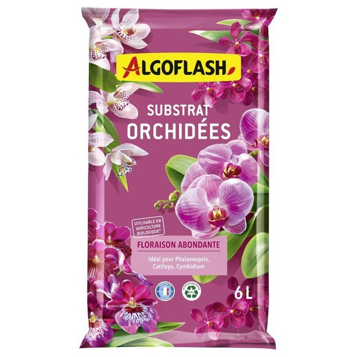 Terreau - ALGOFLASH - Orchidées - 6 L