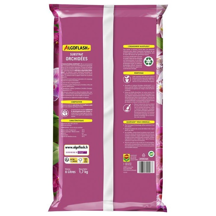 Terreau - ALGOFLASH - Orchidées - 6 L