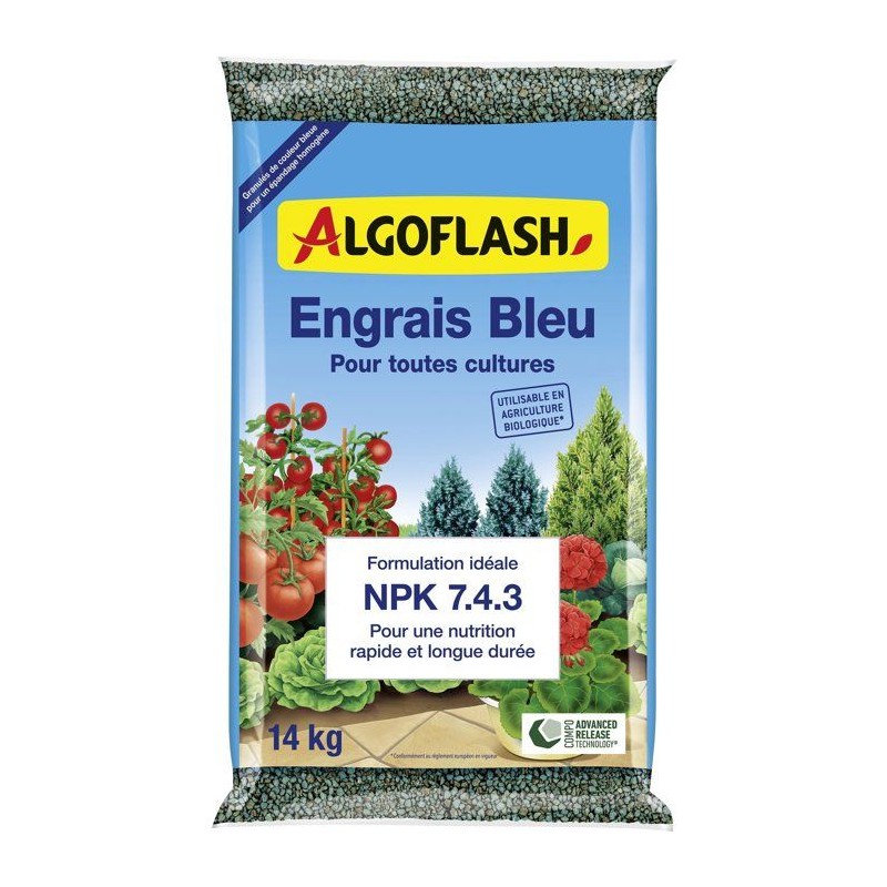 Engrais - ALGOFLASH - Bleu universel - 14 kg - UAB