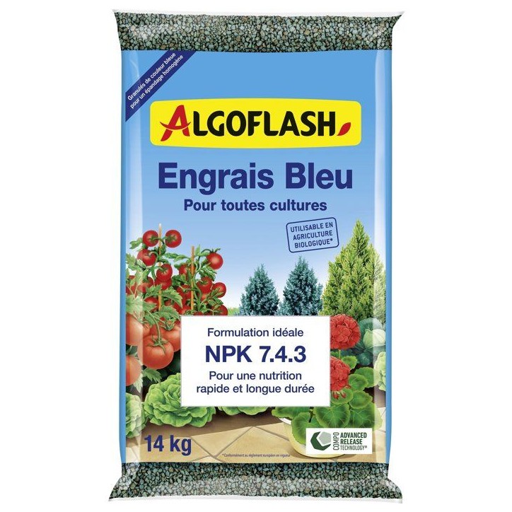 Engrais - ALGOFLASH - Bleu universel - 14 kg - UAB