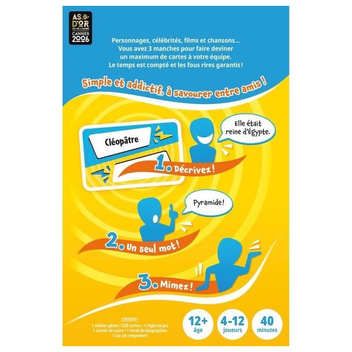 ZYGOMATIC – Time’s Up Party – jeu d’ambiance et devinettes – dès 12 ans – 4 à 12 joueurs – 40 minutes – en fra ZYGOMATIC – Time’s Up Party – jeu d’ambiance et devinettes – dès 12 ans – 4 à 12 joueurs – 40 minutes – en fra