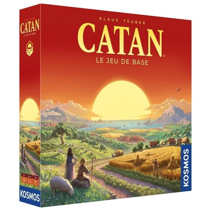 KOSMOS Jeu de plateau CATAN (Refresh) - Best-seller Stratégie et Négociation - dès 10 ans - 3 à 4 joueurs - 60 à 120 min KOSMOS Jeu de plateau CATAN (Refresh) - Best-seller Stratégie et Négociation - dès 10 ans - 3 à 4 joueurs - 60 à 120 min