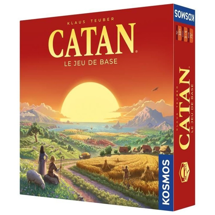 KOSMOS Jeu de plateau CATAN (Refresh) - Best-seller Stratégie et Négociation - dès 10 ans - 3 à 4 joueurs - 60 à 120 min KOSMOS Jeu de plateau CATAN (Refresh) - Best-seller Stratégie et Négociation - dès 10 ans - 3 à 4 joueurs - 60 à 120 min