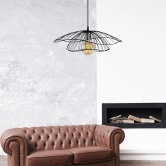 Suspension lustre D BY M.RED Black - Métal noir - Décoration design