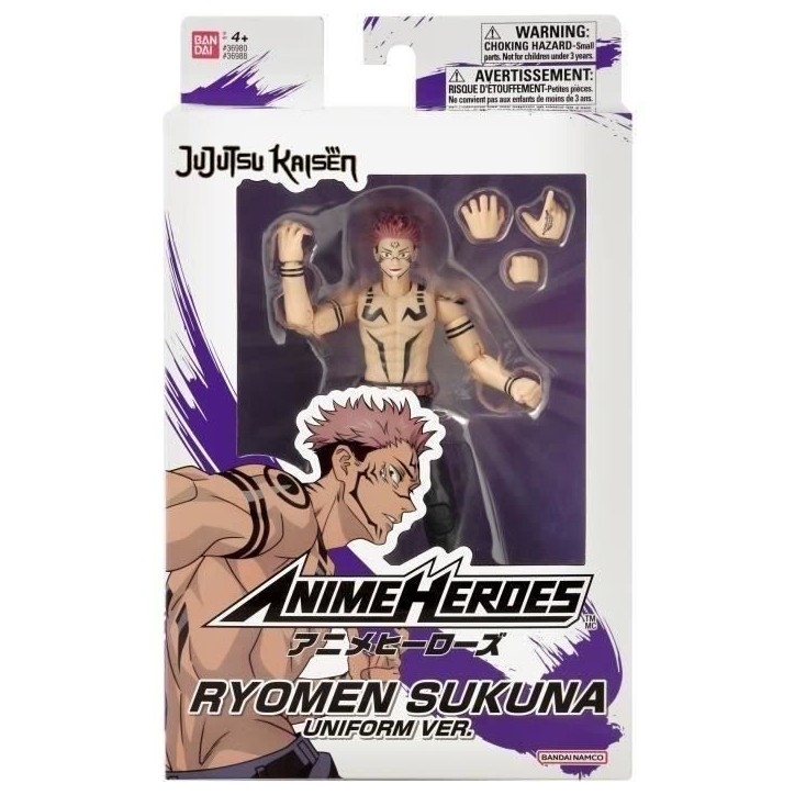 Figurine Jujutsun Kaisen - BANDAI - Anime Heroes - 36988 - Ryomen Sukuna - 17 cm Figurine Jujutsun Kaisen - BANDAI - Anime Heroes - 36988 - Ryomen Sukuna - 17 cm