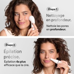 Épilateur visage 2-en-1 - BRAUN - Face SE810 - Wet & Dry - Brosse net