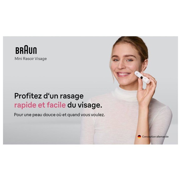 Rasoir visage femme - BRAUN - FS1000 - Compact - Précis - Nomade