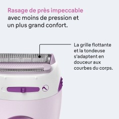 Rasoir électrique femme - BRAUN - LS5100 - Sans fil - Tête arrondie