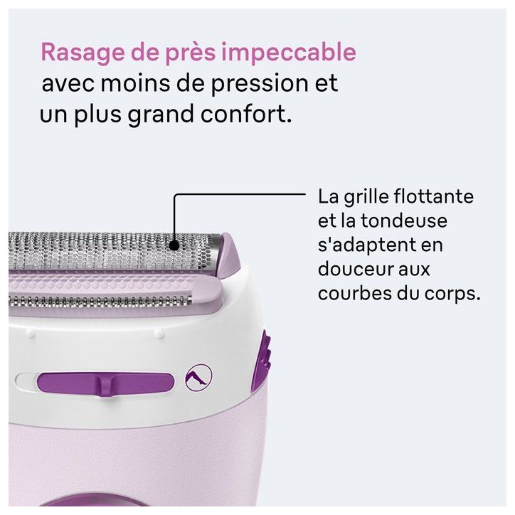 Rasoir électrique femme - BRAUN - LS5100 - Sans fil - Tête arrondie - Zones sensibles Rasoir électrique femme - BRAUN - LS5100 - Sans fil - Tête arrondie - Zones sensibles