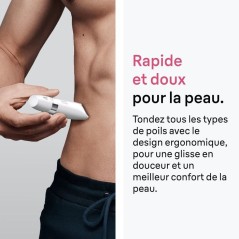 Mini tondeuse corps - BRAUN - BS1000 - Compacte - Précise - Zones sen
