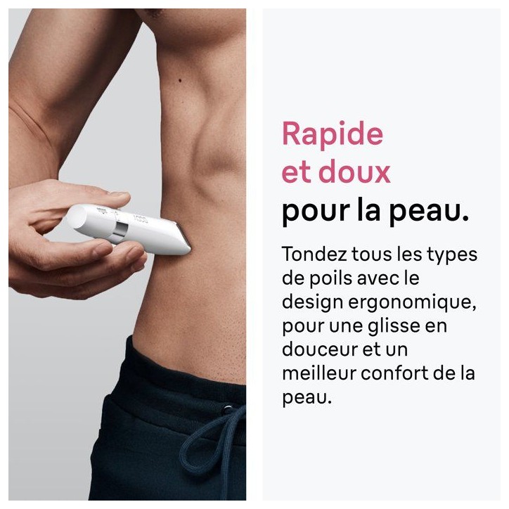 Mini tondeuse corps - BRAUN - BS1000 - Compacte - Précise - Zones sensibles Mini tondeuse corps - BRAUN - BS1000 - Compacte - Précise - Zones sensibles