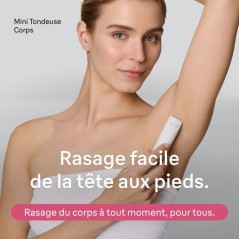 Mini tondeuse corps - BRAUN - BS1000 - Compacte - Précise - Zones sen