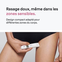 Mini tondeuse corps - BRAUN - BS1000 - Compacte - Précise - Zones sen